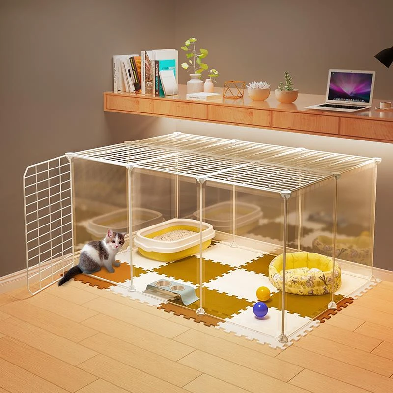 新笼子家用室内加高隔离阳台幼猫产房防越狱小型栅栏猫咪宠物围栏