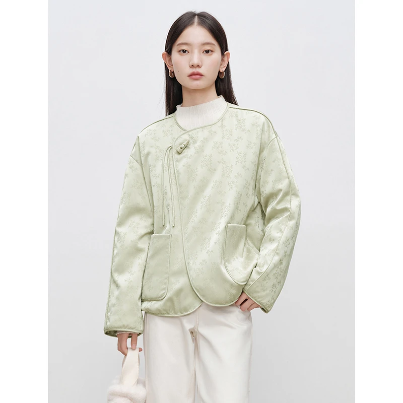 自巧自巧小个子女装新中式气质轻薄羽绒服国风外套上衣 24ZQ94031