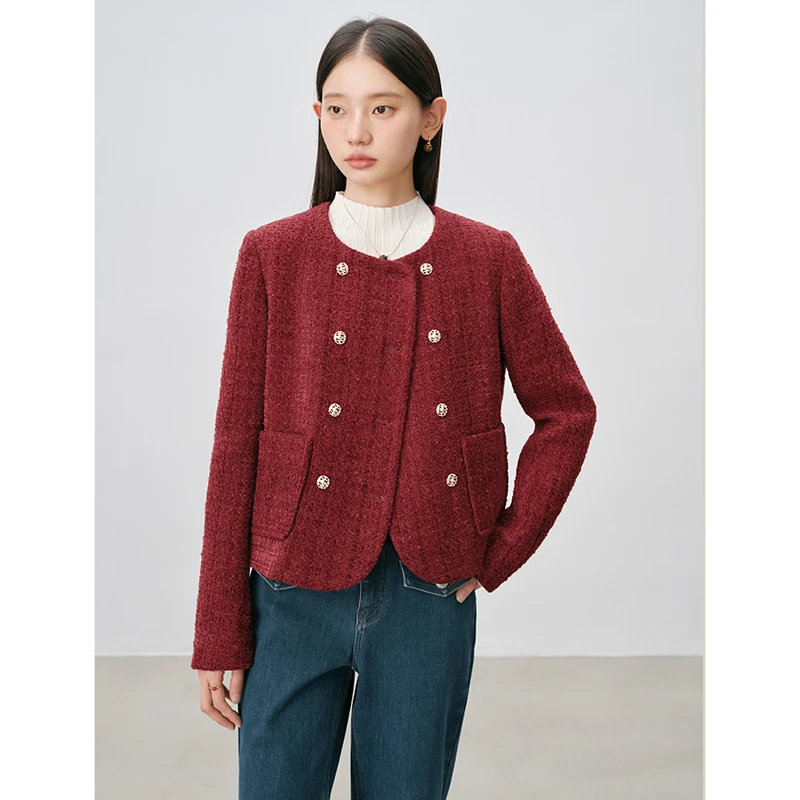 自巧小个子女装穿搭复古小香风外套高知感千金风短外套 24ZQ94300