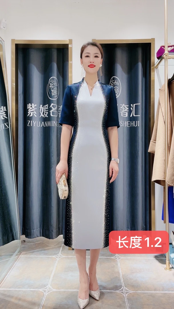 六礼特大码优雅V领礼服长款宴会ins白色连衣裙夏季17815(7X~10X)