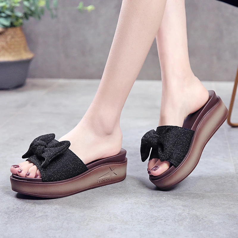 厚底凉拖鞋女外穿一字拖夏季新款时尚女士凉鞋松糕底软底防滑百搭