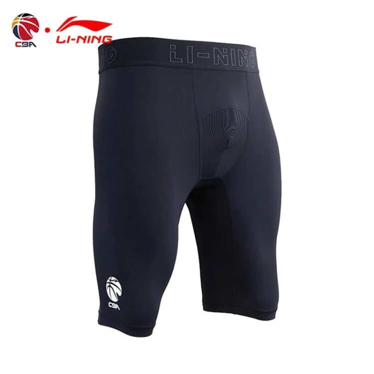 LI-NING/李宁CBA篮球五分打底裤男运动透气紧身训练健身短裤5分裤