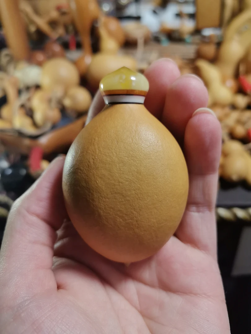 蜜蜡口镶嵌小夹扁葫芦