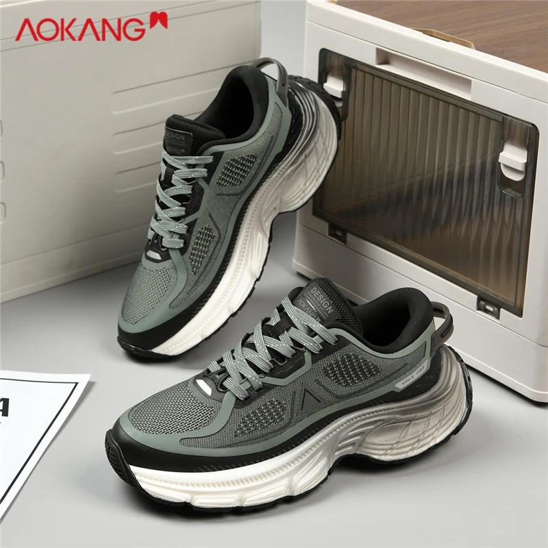 奥康男鞋2025新款秋季飞织网面老爹鞋舒适软底潮流百搭休闲运动鞋