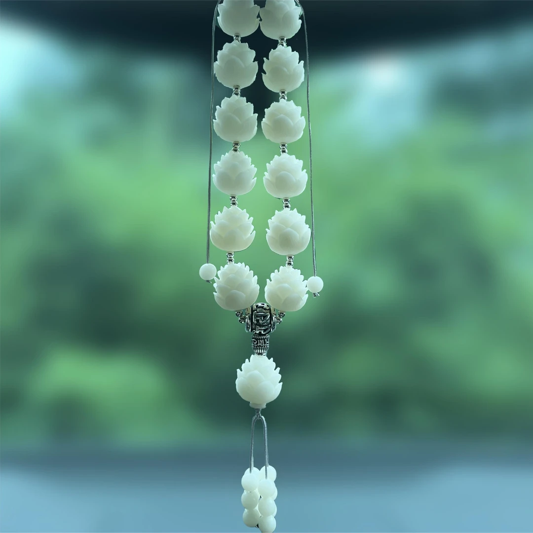 好韵莲莲高档莲花车载挂件汽车挂件车后视镜车挂高端车菩提男女款