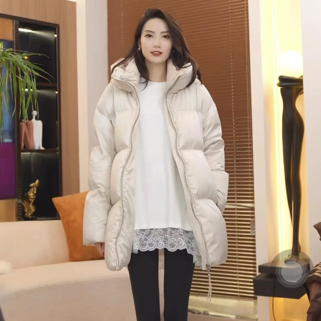 高级感气质百搭显瘦款90白鸭绒羽绒服Y192