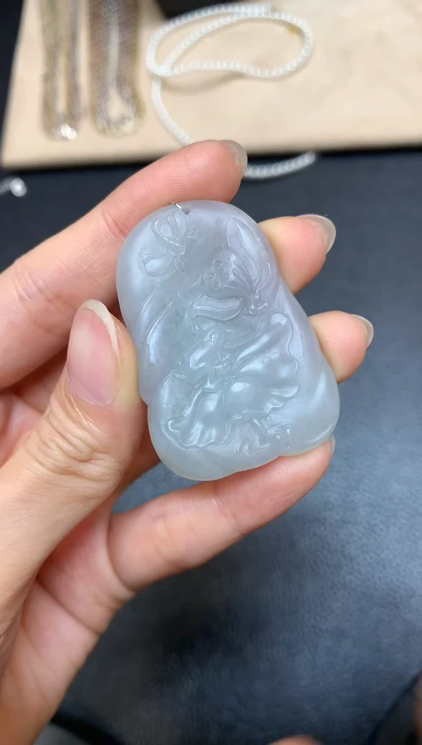 【闪购商品】定制翡翠未镶嵌莲花【无鉴赏确认抛光不退换