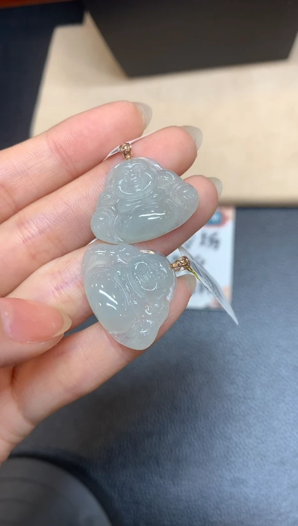 【闪购商品】翡翠颈饰18K金镶嵌佛公【无鉴赏期多样性发货一件