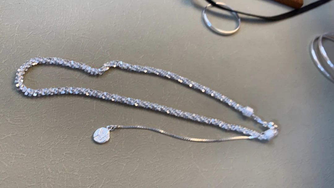 链子925银 碎银子纯银项链