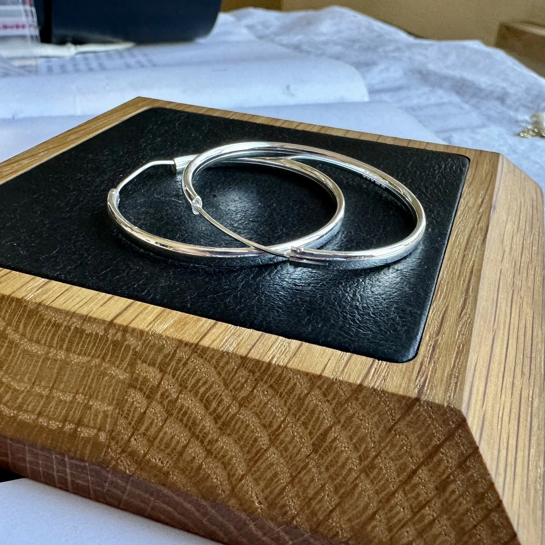 足银耳饰 足银耳环明星同款4cm