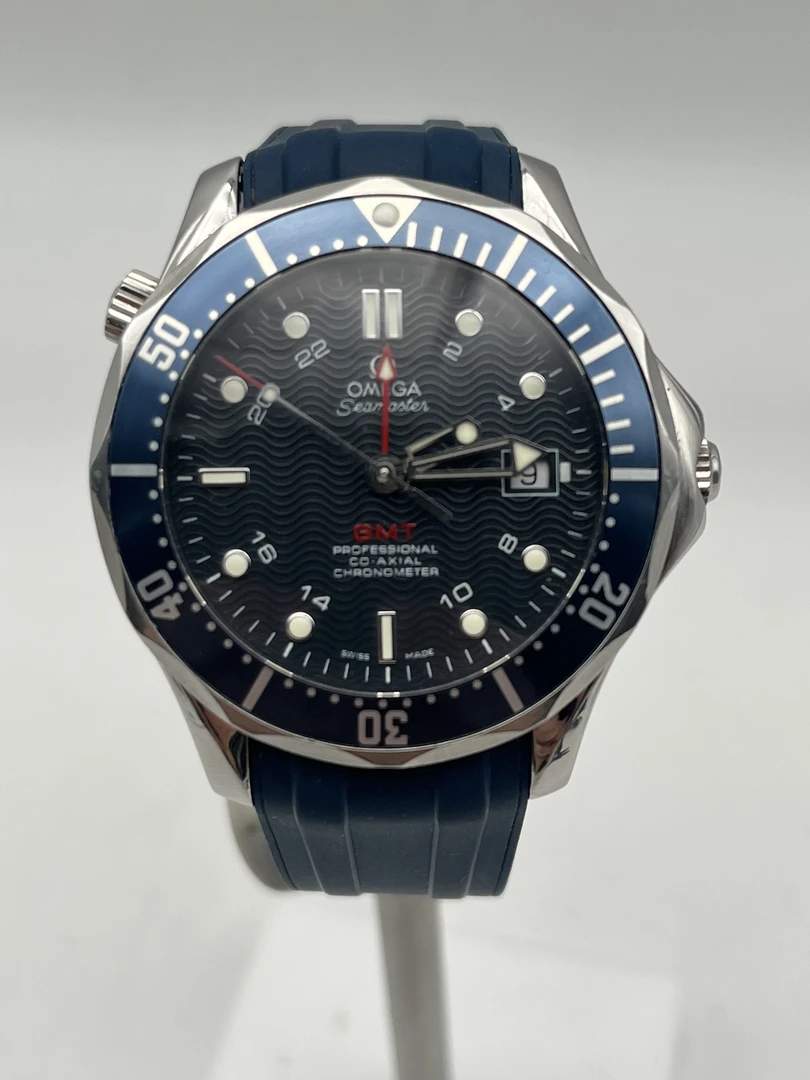 95新 Omega/欧米茄 海马300/41盘/GMT自动机械/男士腕表
