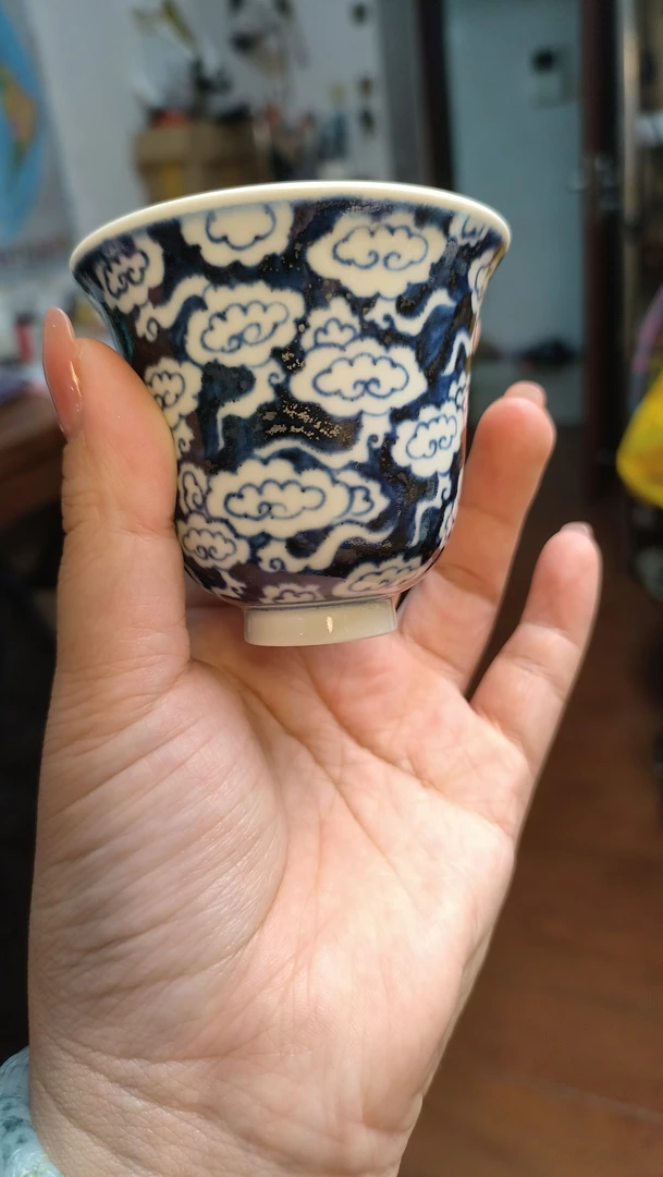 微瑕手工手绘凤凰闻香杯(介意勿拍)