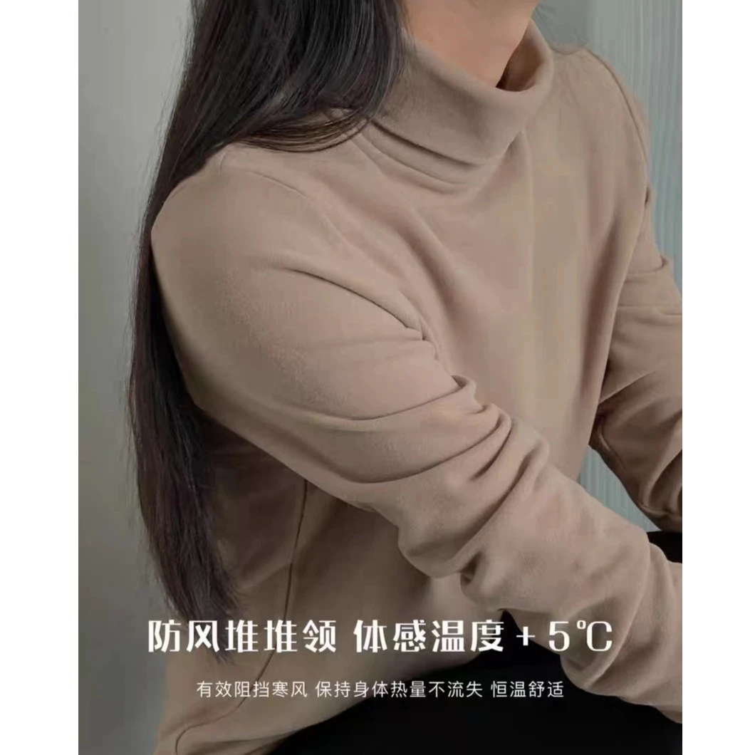 气质欧尼。双面澳绒中领/堆堆领打底衫 两种领子可选恒温长袖舒适