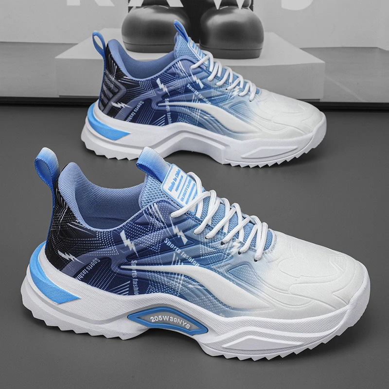 运动鞋内增高纯色圆头网面时尚休闲鞋网面鞋青少年百搭防臭潮流