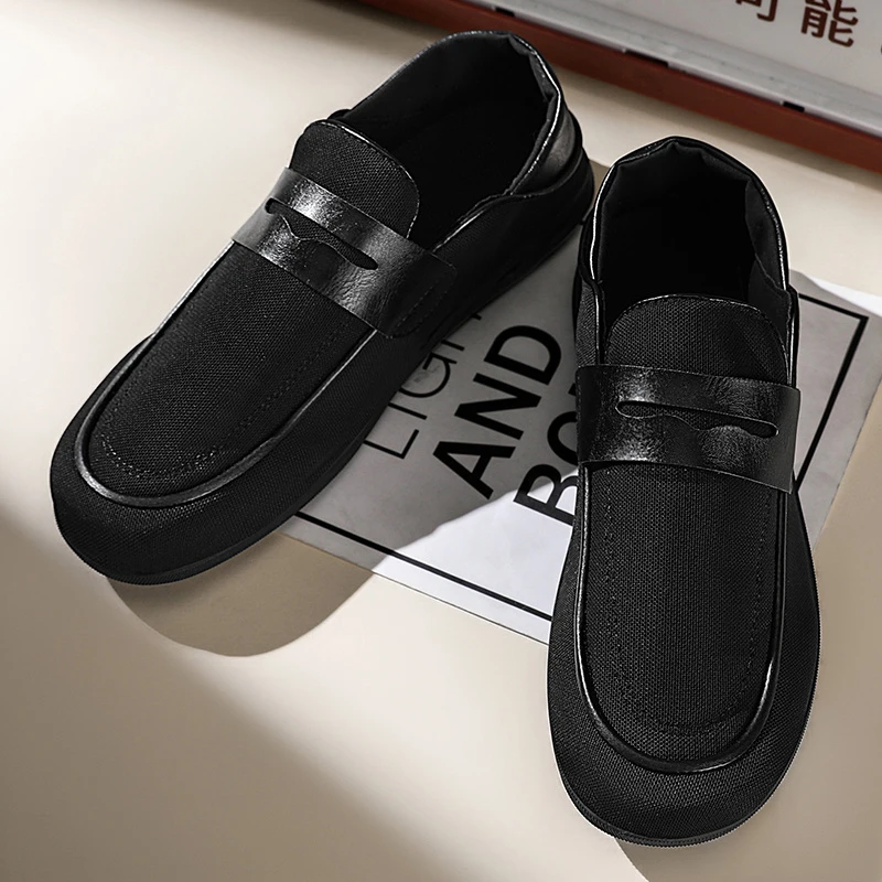 黑色豆豆鞋时尚休闲鞋