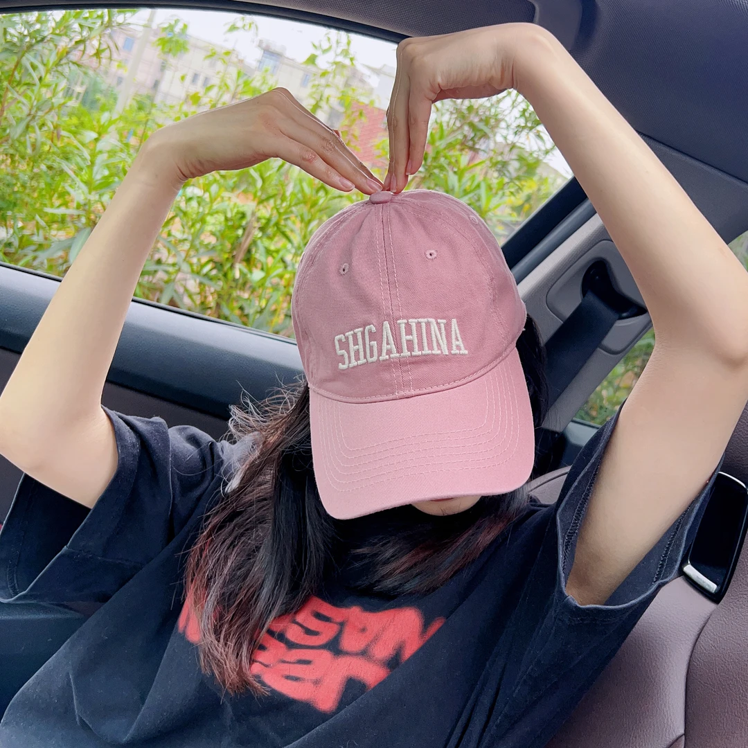 鱼小傻 ins潮牌字母刺绣棒球帽男女韩版时尚街头加深版棒球帽遮阳