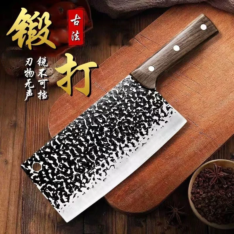 家用切肉菜刀中式女士专用刀厨房用锤纹锋利超快纯手工切瓜果刀具