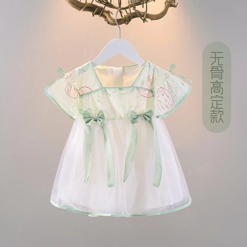 女童连衣裙夏季2024新款儿童汉服裙子宝宝中国风公主裙夏装超仙潮