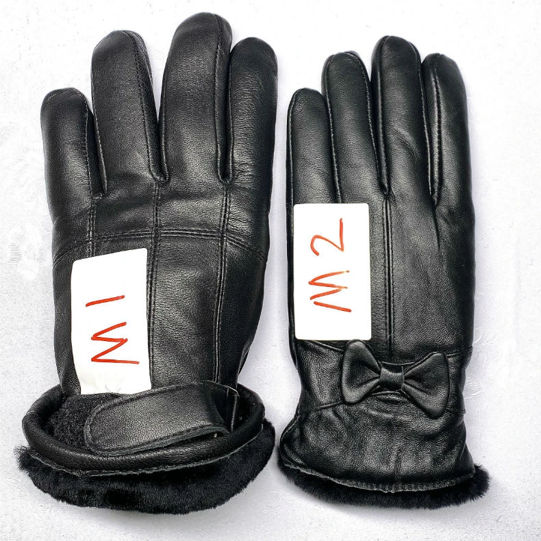 皮毛一体手套男女款羊皮羊毛双层加厚保暖冬季骑摩托车电动车