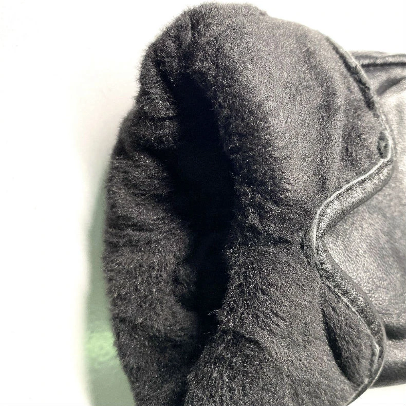 羊皮手套 女士秋冬季加绒加厚时尚韩版黑色羊皮冬天保暖