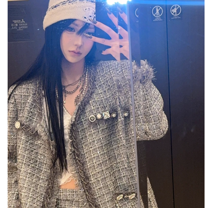 DIET GRRRL 2024秋冬新品原创设计璀璨银河小香风名媛套装