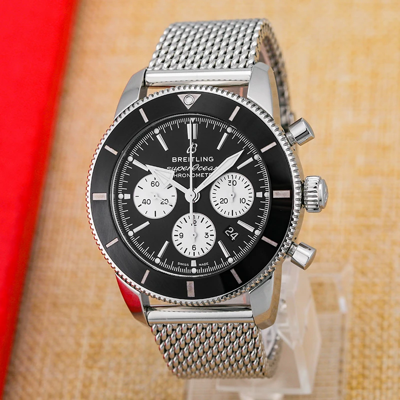 95新 BREITLING/百年灵 自动机械男表超级海洋文化腕表AB0162121