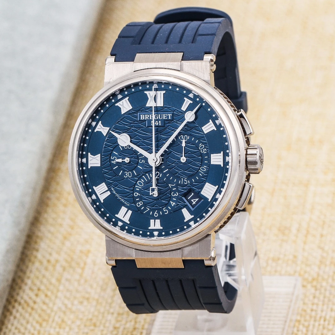 95新 BREGUET/宝玑 航海系列5527BB/Y2/5WV 机械男表 表径42mm