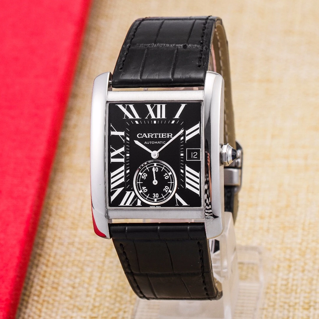 95新 Cartier/卡地亚 自动机械男表坦克系列w5330004型号