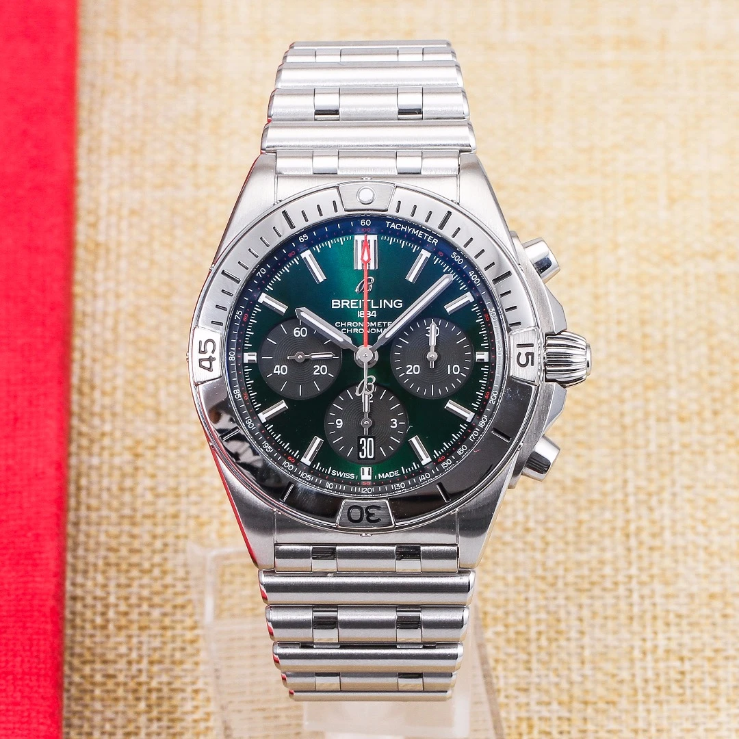 95新 BREITLING/百年灵 男士自动机械腕表机械计时AB01343A1L1A1