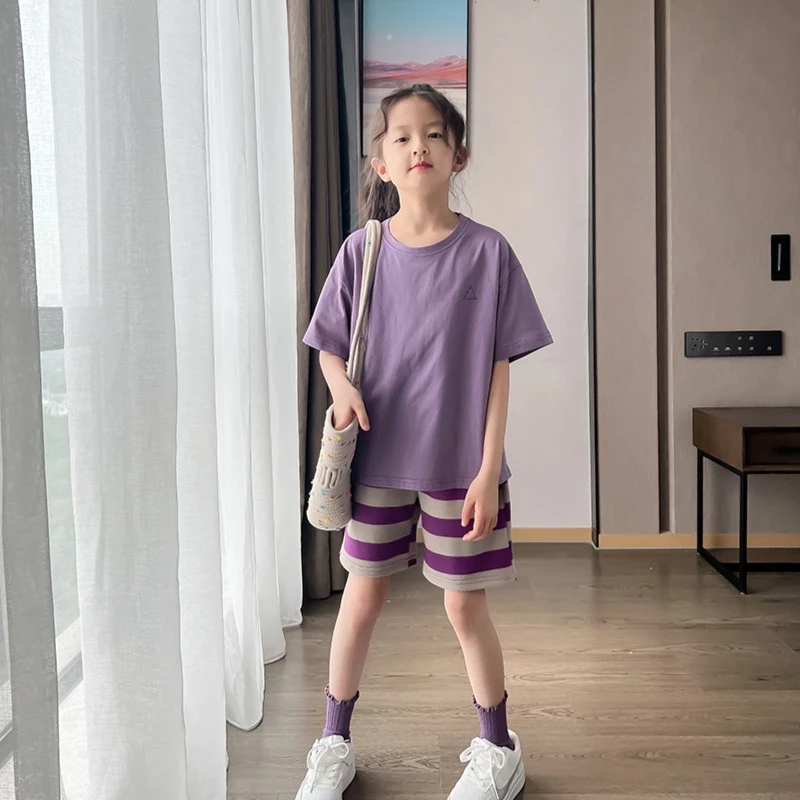 【葡萄汽水】2023夏款新品韩版女童印花T恤上衣潮TC23058