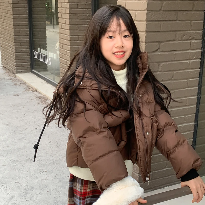 【美拉德】西西家女童白鸭绒连帽羽绒服冬款韩版儿童保暖外套BDX996