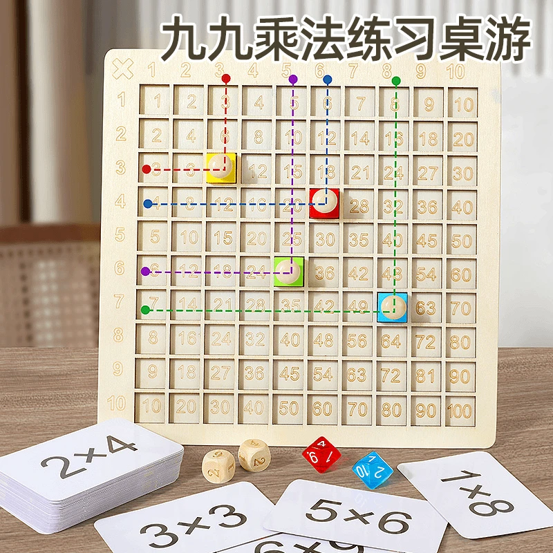 儿童数字加乘法思维九九口诀表桌面游戏一二年级益智运算