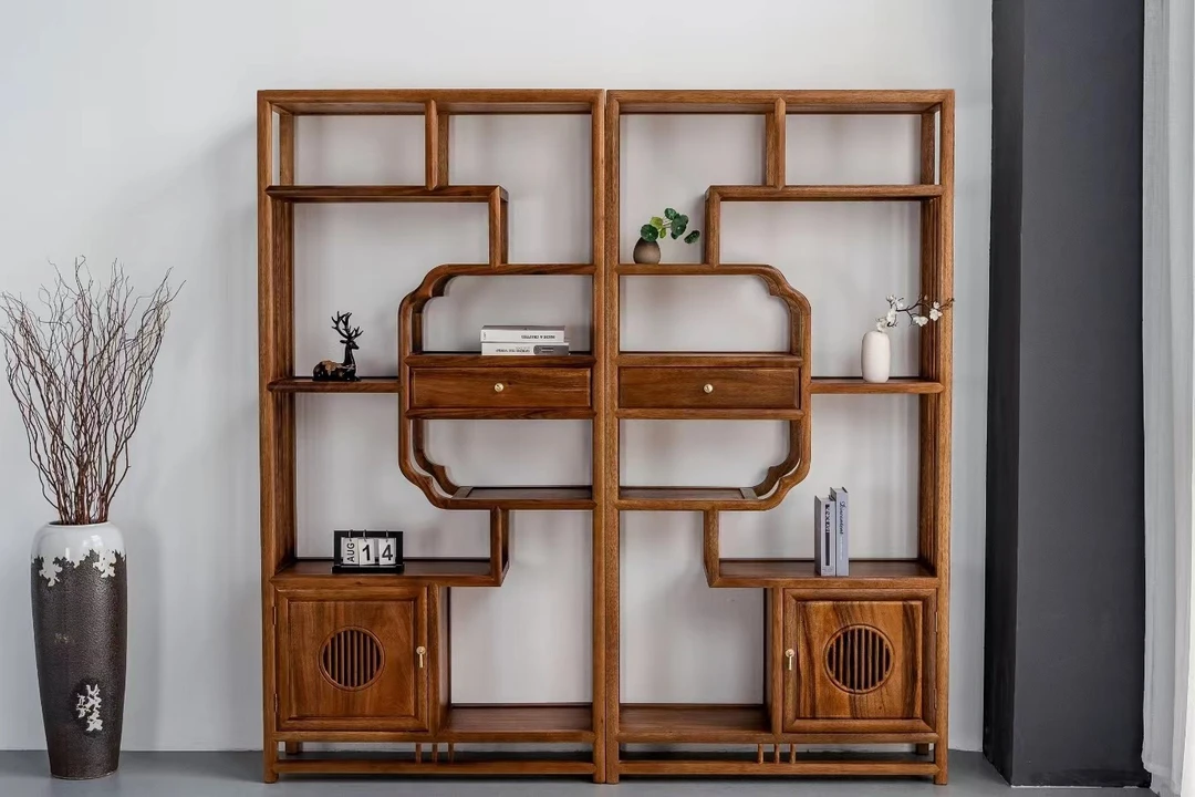 南美胡桃木欣怡博古架书柜置物架不包邮