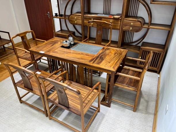 南美胡桃木梧栖茶桌茶几六件套168-80-75不包邮