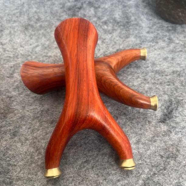 红花梨块压微瑕燕尾刀锋无漆无蜡实木弹弓（75.15左右）