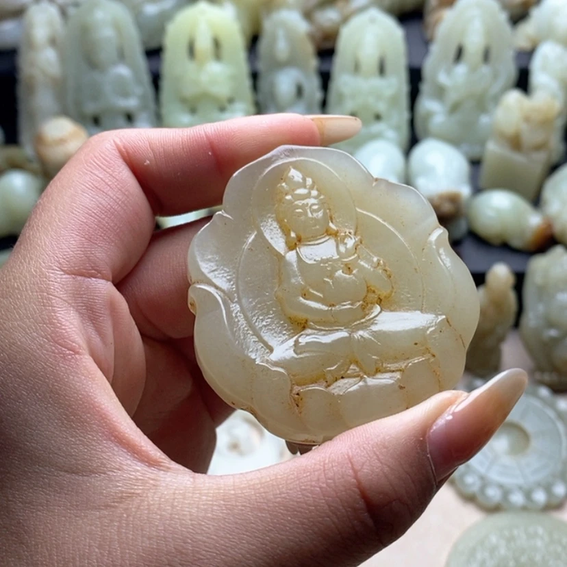 【闪购商品】和田玉挂件未镶嵌老****索