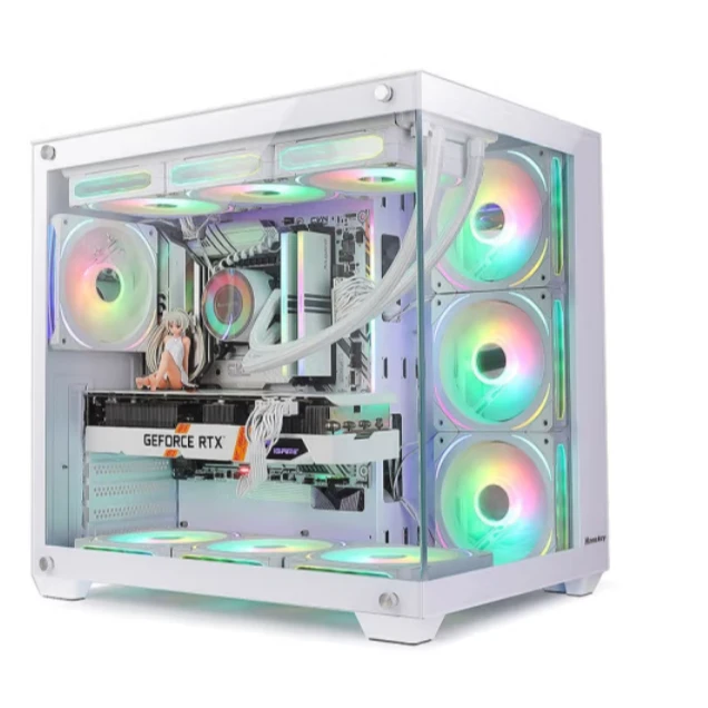 刘大林直播活动配置7800X3D7900XTX显卡纯白色海景房组装电脑水冷