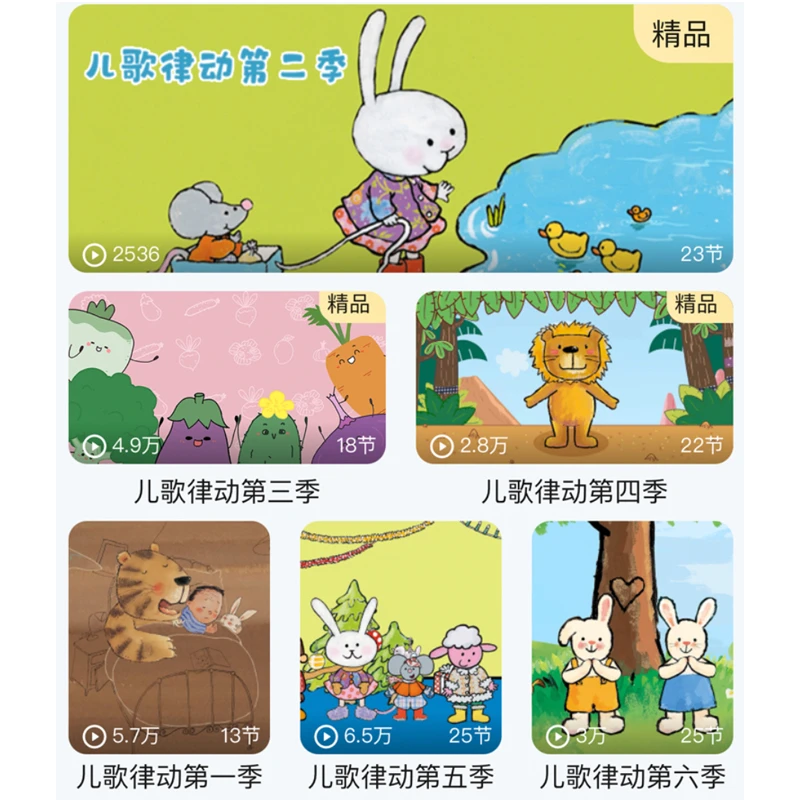 3000+小老虎小兔子儿歌律动动画片资源
