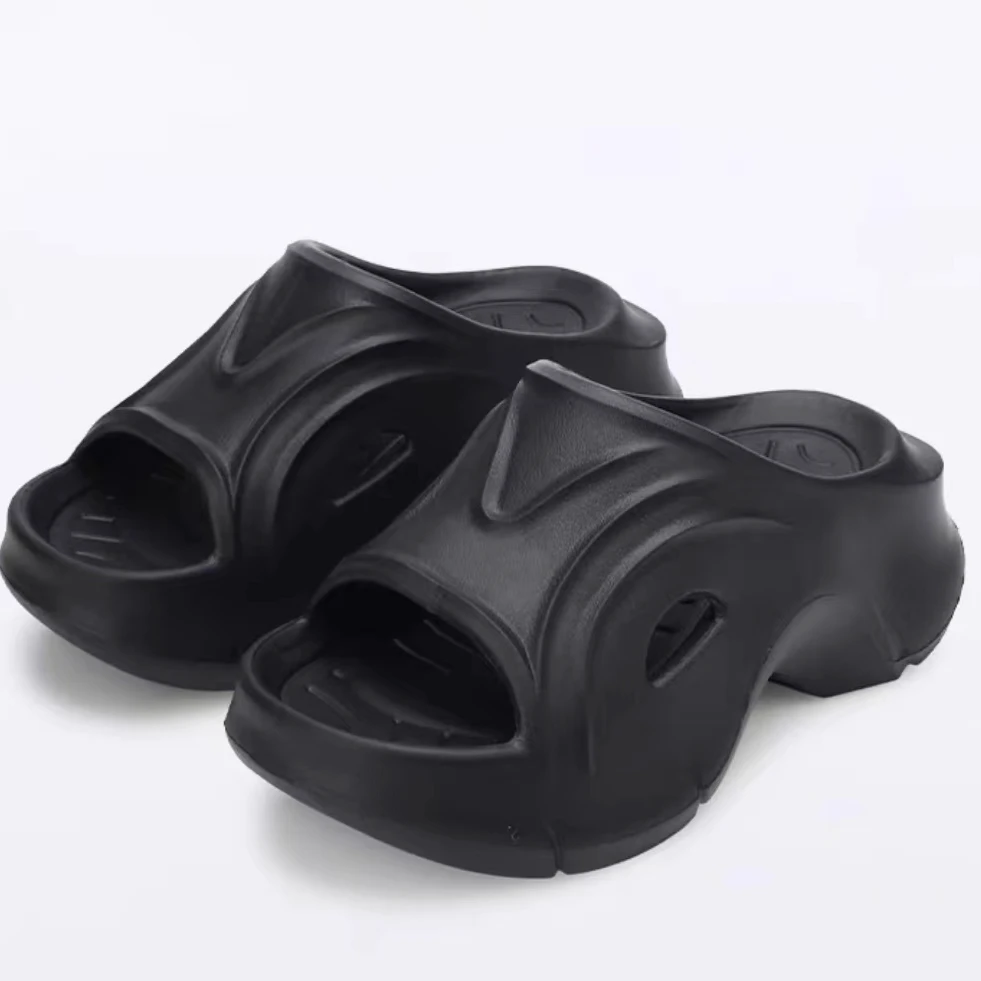 GN【拖鞋】增高跟拖鞋夏季外穿时尚一字拖松糕厚底防滑沙滩鞋 7788