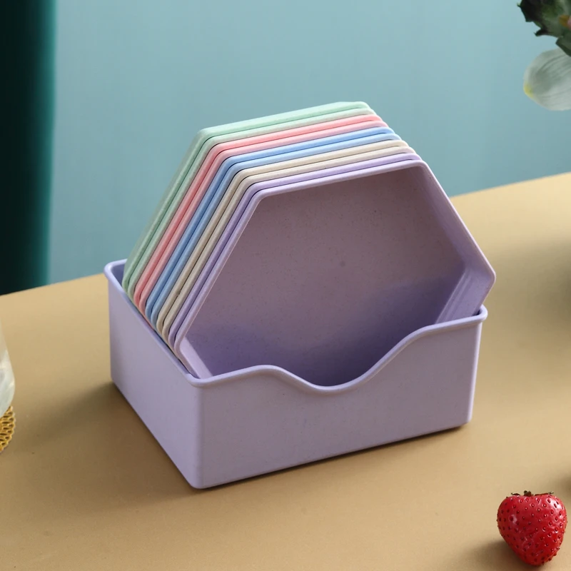 吐骨碟餐桌垃圾盘家用北欧风骨碟小吃盘瓜子盘吐骨盘渣盘塑料收纳