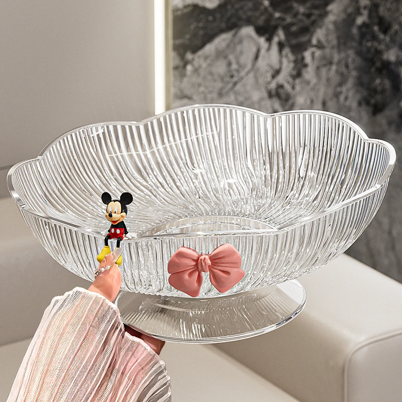 沥水水果盘2024新款客厅家用茶几高档轻奢糖果盘子前台零食摆放盘