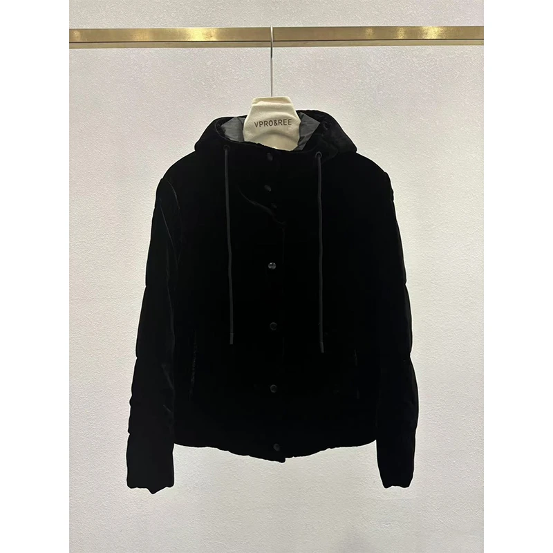 连帽抽绳鹅绒服1243