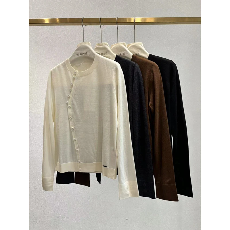 新中式圆领羊毛开衫7093