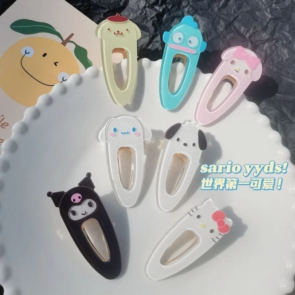 新款玉桂狗发夹三丽鸥bb夹kt猫卡通可爱甜美少女头发刘海边夹发饰
