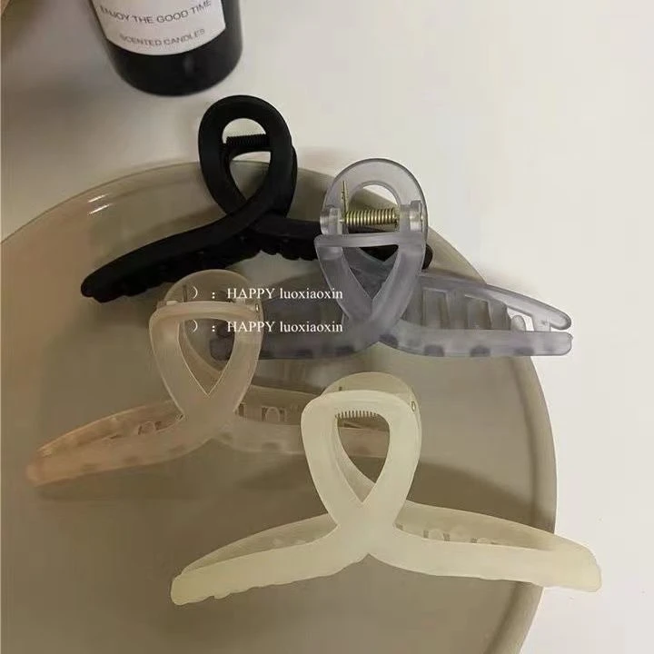 大号盘发抓夹女后脑勺发夹网红发量多鲨鱼夹简约磨砂夹子发卡头饰