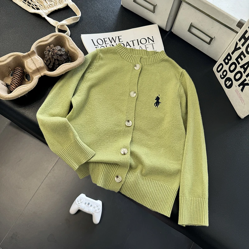 2025多色百搭薄款圆领开衫针织衫男女童秋季气质洋气男童毛衣2216
