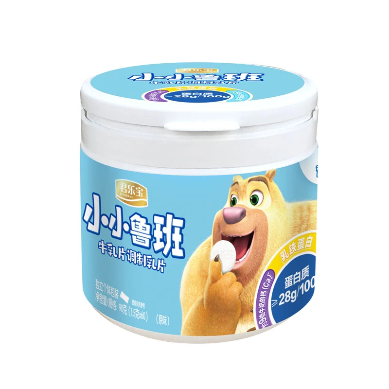 君乐宝 小小鲁班牛乳片奶片调制片 90g*1罐