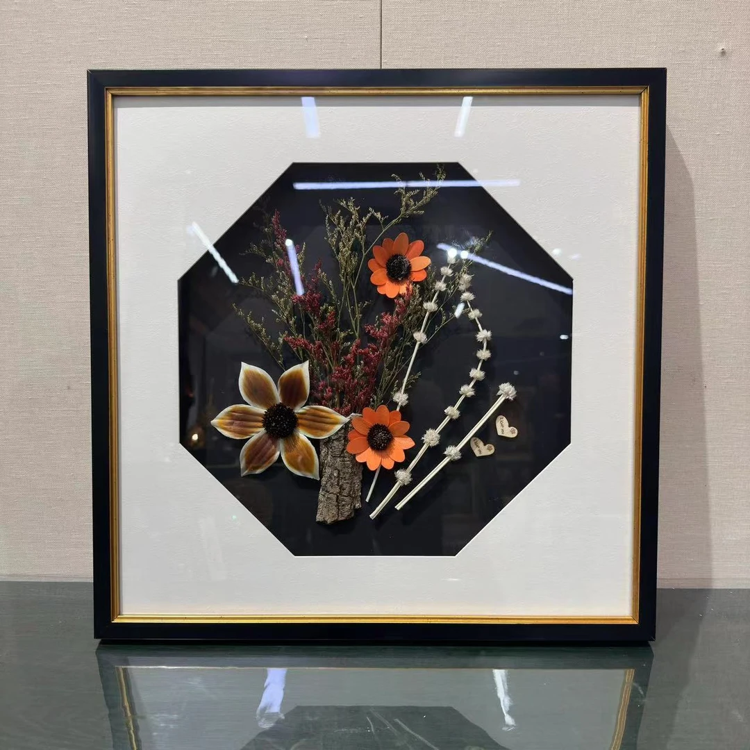 泰域新中式干花实物装饰画 客厅卧室书房挂画茶室壁画收藏画