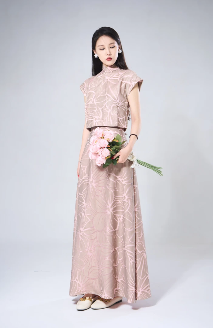 RMC-新中式提花夏季新款复古时尚女士中国风上衣S202204061