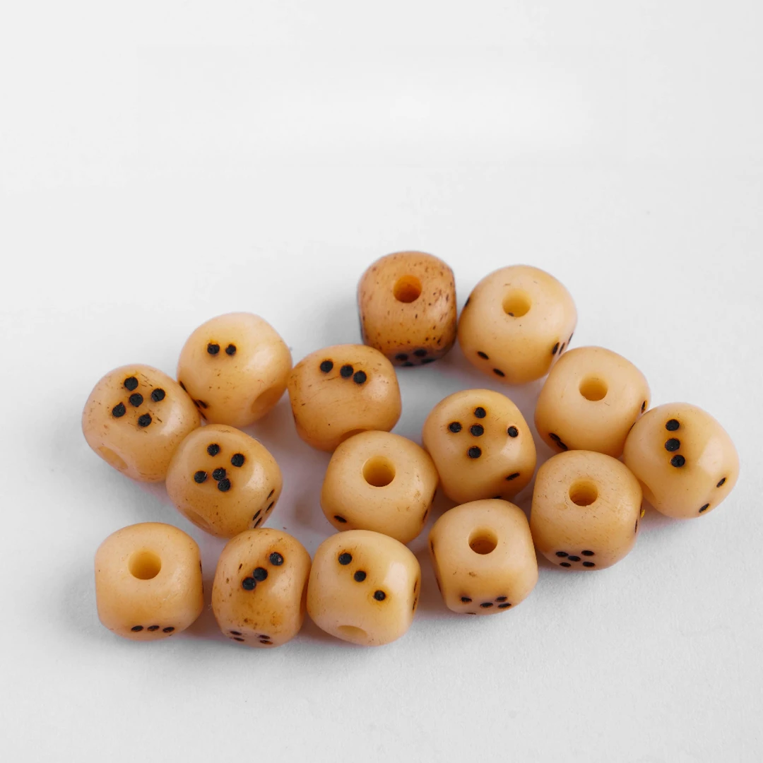 018牦牛骨腰珠一对